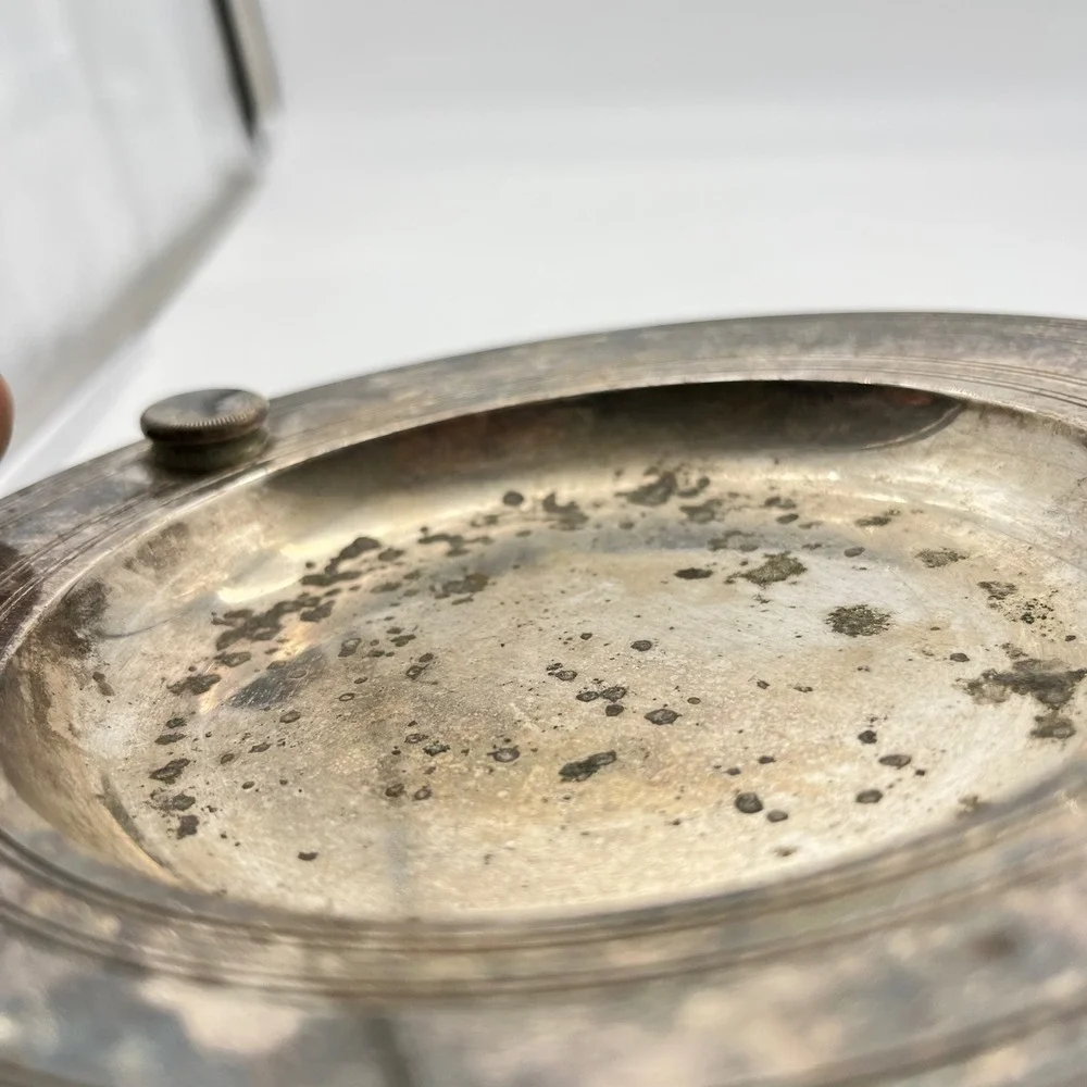 Vintage Silver Plated Warming Plate Dish Candle Warmer Trivet Serving‎ Tray